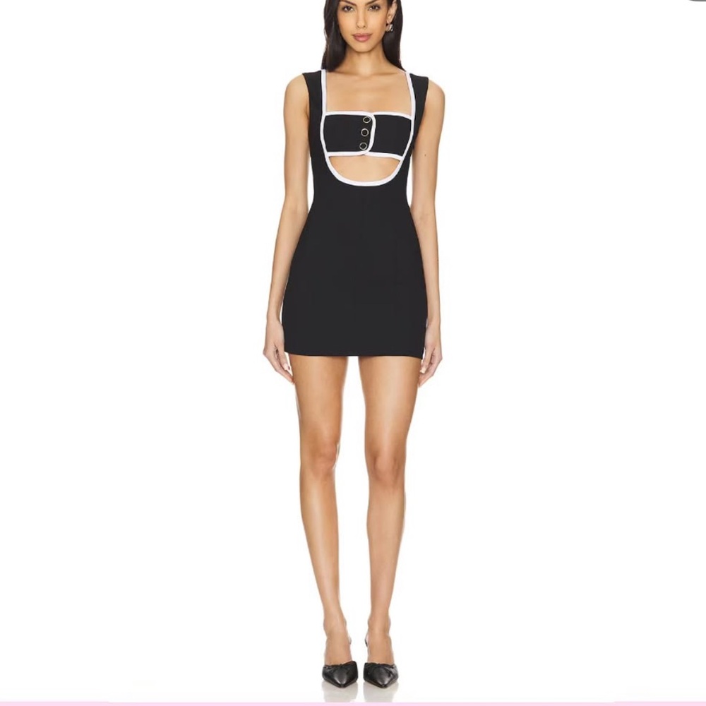 Ronny Kobo Collection Black and White Mini Dress